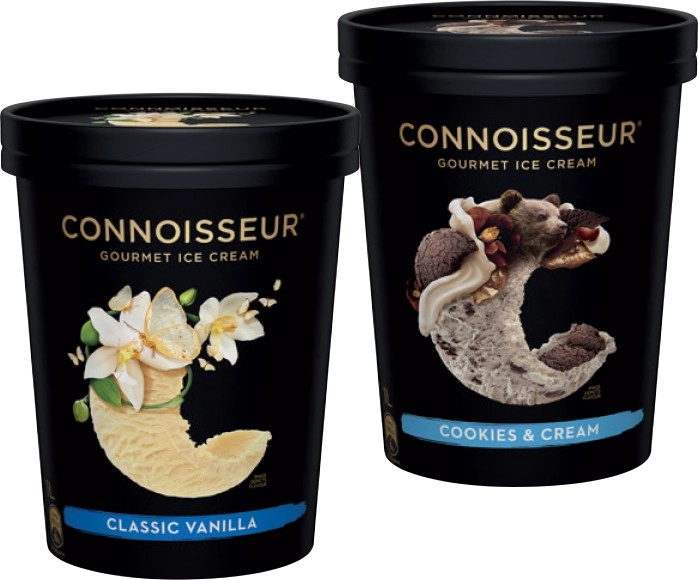 Connoisseur Gourmet Ice Cream 1 Litre Selected Varieties