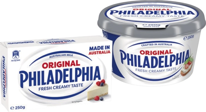 Philadelphia Fresh Creamy Taste Cream Cheese Spreadable Tub or Cheese Block 250g Selected Varieties