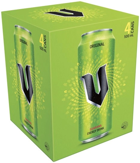 V Energy Drink 4x500mL Selected Varieties