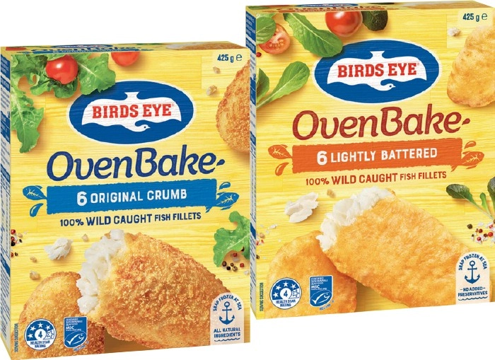 Birds Eye Oven Bake Fish Fillets 425g Selected Varieties