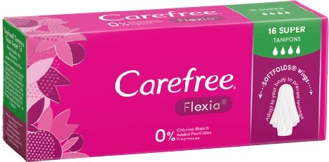 Carefree Flexia Super Tampons 16 Pack*