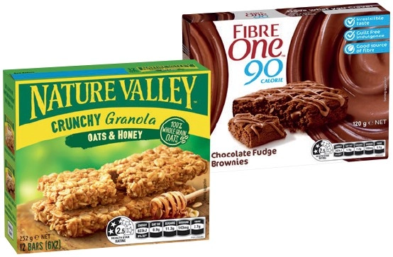 Fibre One Bars 4‑5 Pack, Nature Valley Crunchy Granola 6 Pack or Protein Bars 4 Pack Selected Varieties