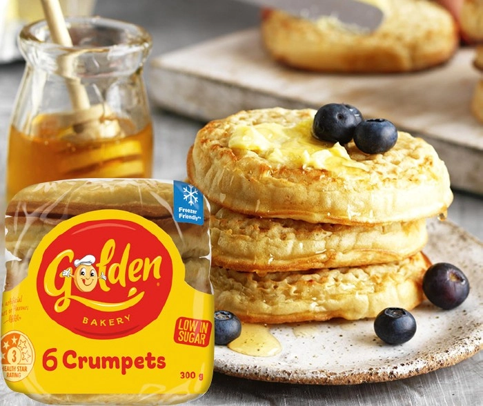 Golden Crumpet Rounds 6 Pack Selected Varieties