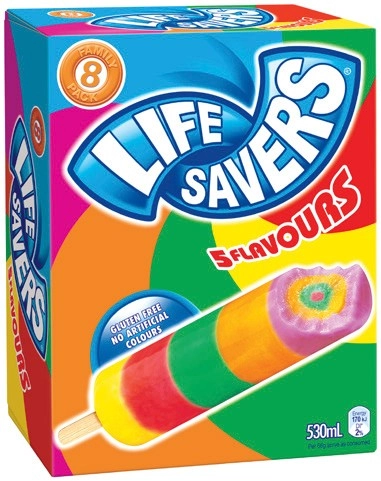 Life Savers Ice Block 8 Pack