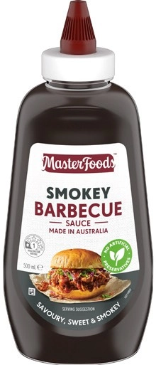 MasterFoods Tomato or Barbecue Squeezy Sauce 500mL or No Rules Sauce 250mL Selected Varieties