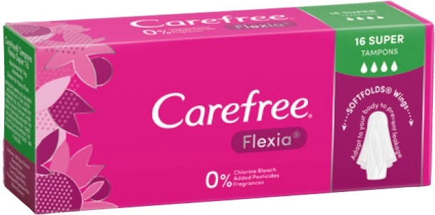 Carefree Flexia Super Tampons 16 Pack*