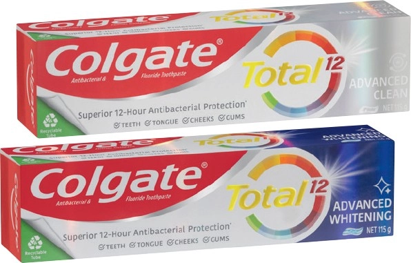 Colgate Total Premium Toothpaste 115g Selected Varieties