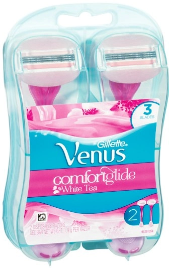 Gillette Venus Comfort Glide White Tea Disposable Razors 2 Pack