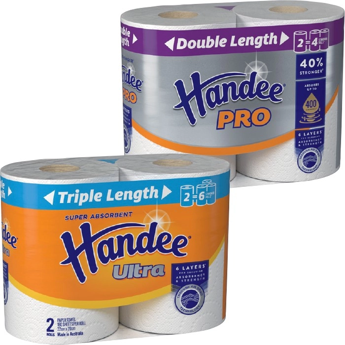 Handee Ultra Triple Length or Pro Double Length 2 Pack