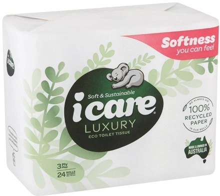 Icare Luxury Eco Toilet Tissue 3 Ply 24 Pack