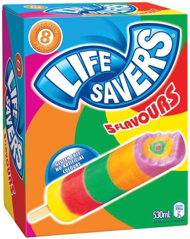 Life Savers Ice Block 8 Pack