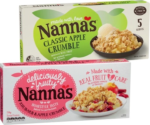 Nanna’s Fruit Crumble 550g Selected Varieties