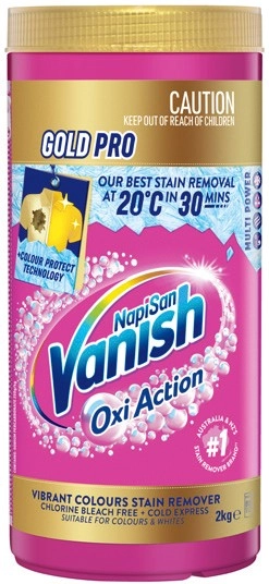 Vanish NapiSan Gold Pro Oxi Action Stain Remover 2kg Selected Varieties