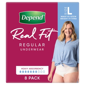 Depend Realfit Underwear for Women Large 8 Pack