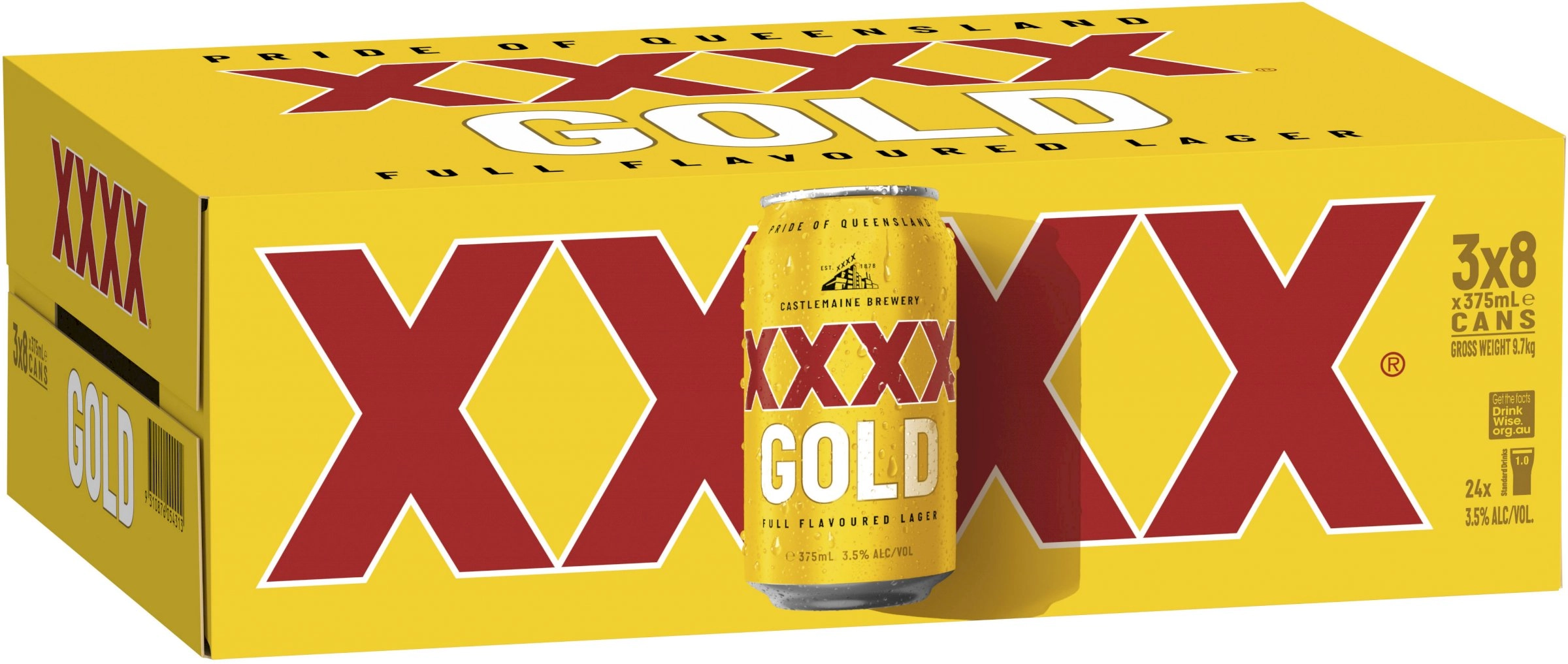 XXXX Gold Bottles 24x375ml