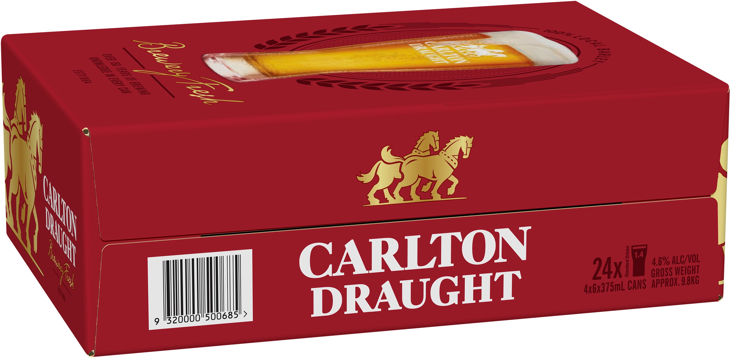 Carlton Draught Cans 24x375ml