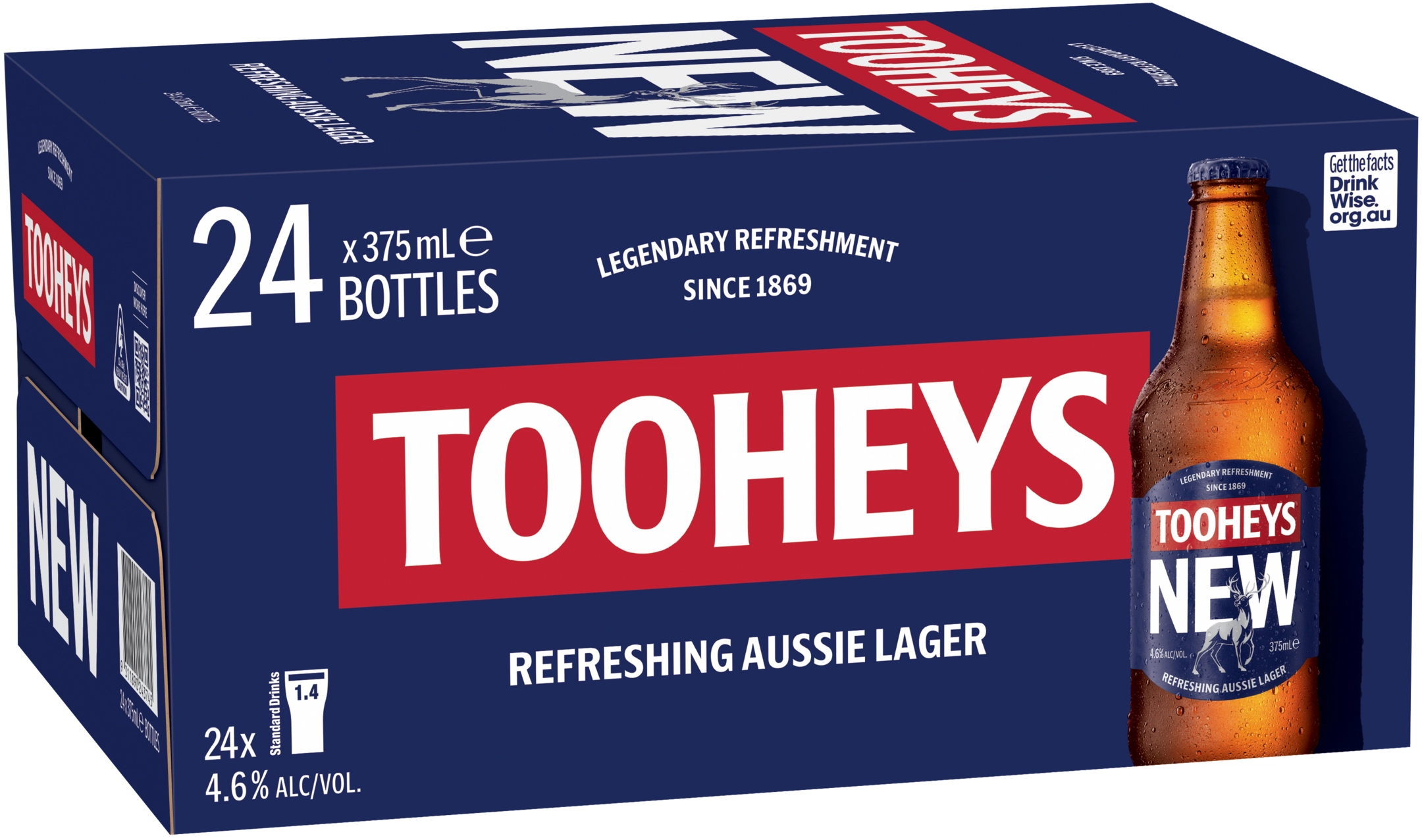 Tooheys New Bottles 24x375ml