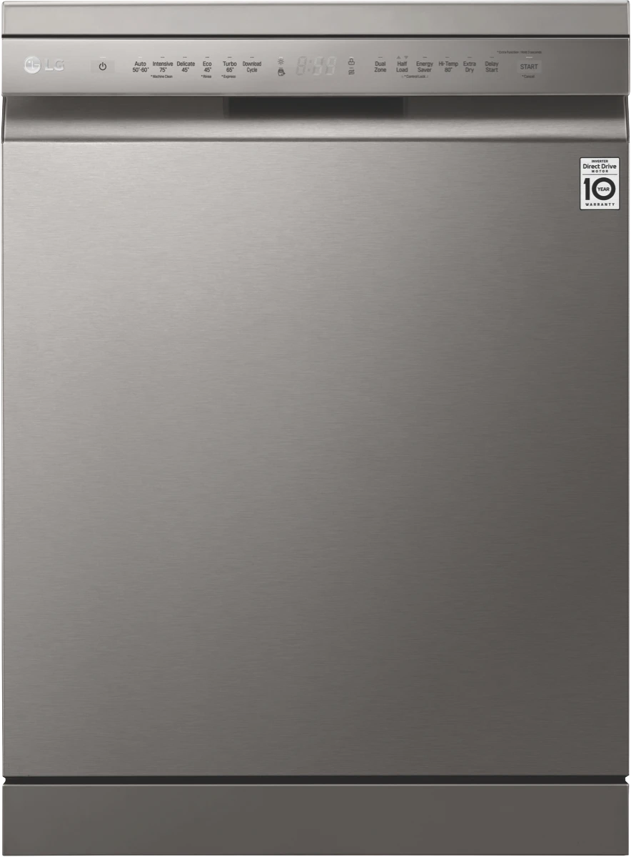 LG 60cm Freestanding Dishwasher Platinum Steel