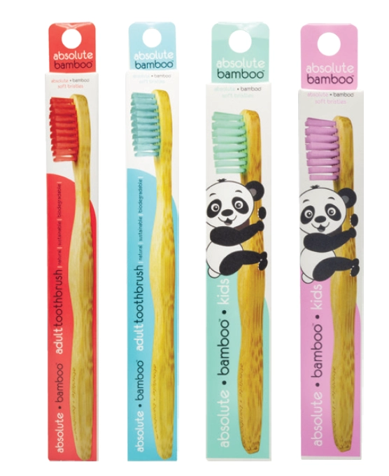 Absolute Bamboo Toothbrush Adult or Kids 1 Pack