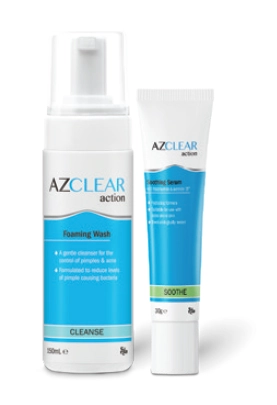 Azclear Foaming Wash 150ml or Action Soothing Serum 30g