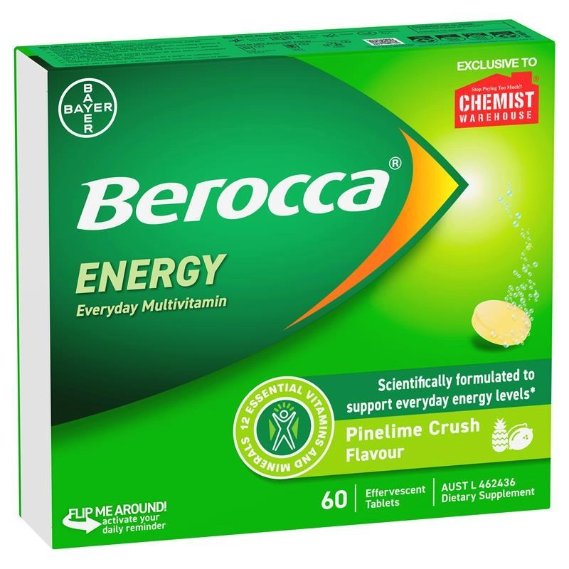 Berocca Energy 60 Effervescent Tablets