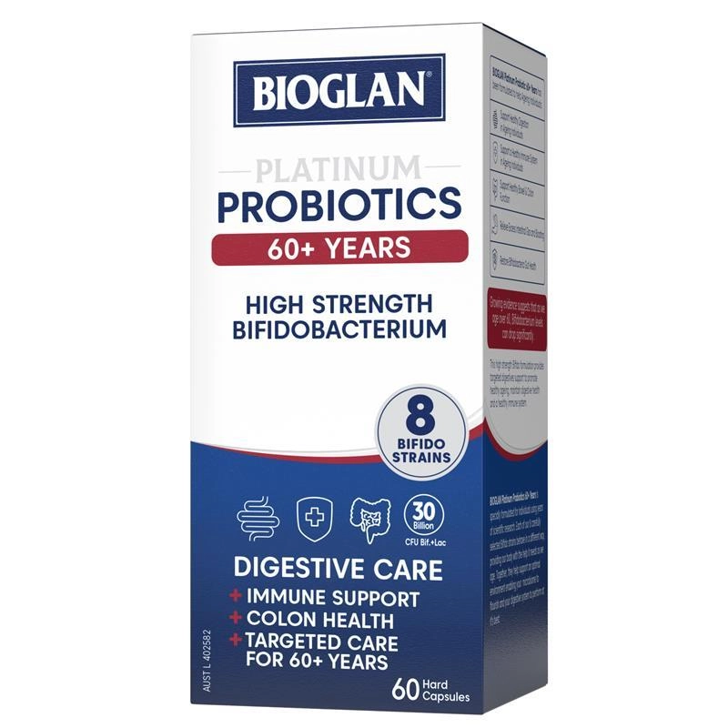 Bioglan Platinum Probiotics 60+ Years 60 Hard Capsules