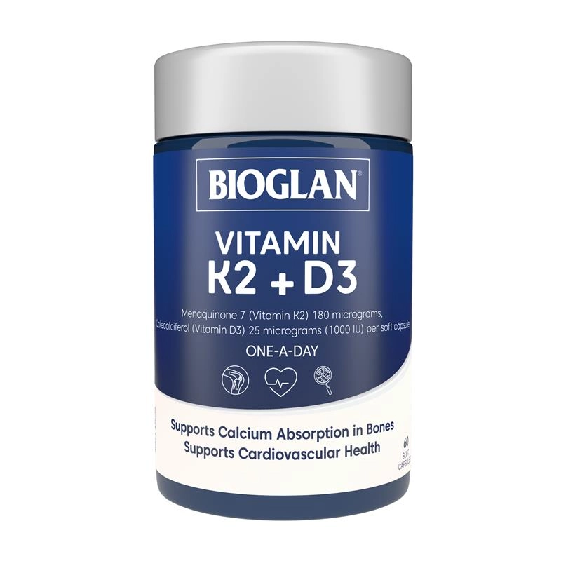 Bioglan Vitamin K2 + D3 60 Soft Capsules