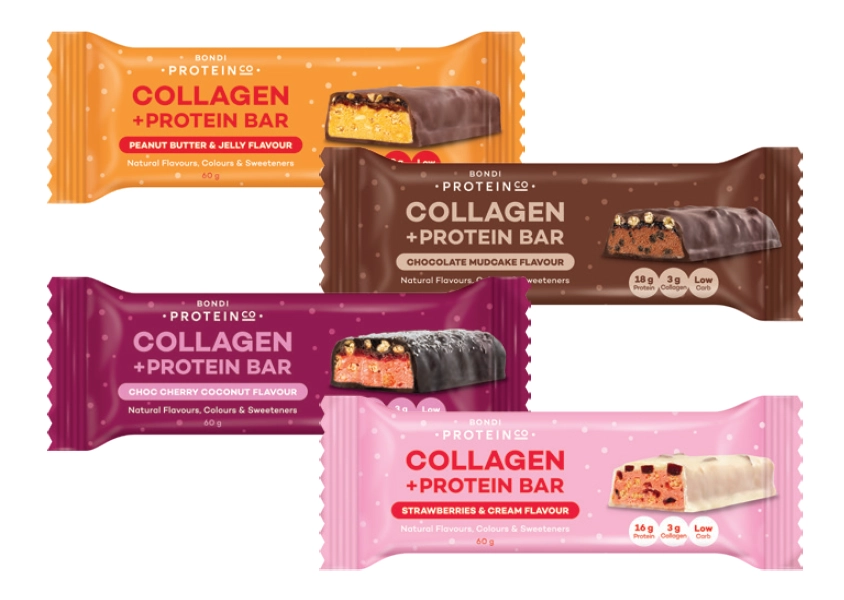 Bondi Protein Collagen + Protein Bar 60g Assorted Variants