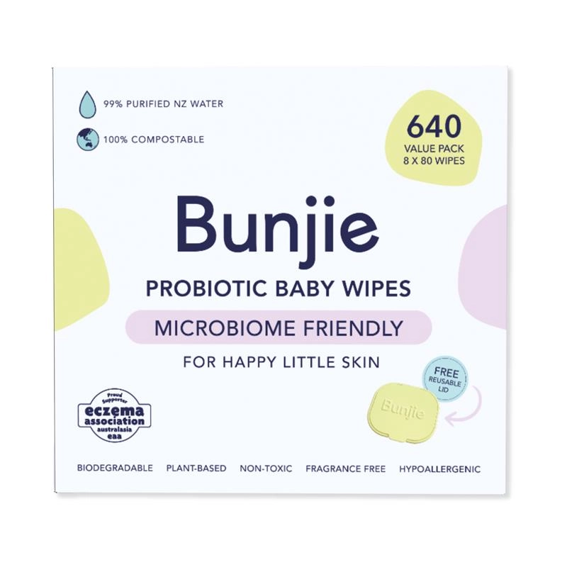 Bunjie Baby Wipes 8x80 Wipes Exclusive Size