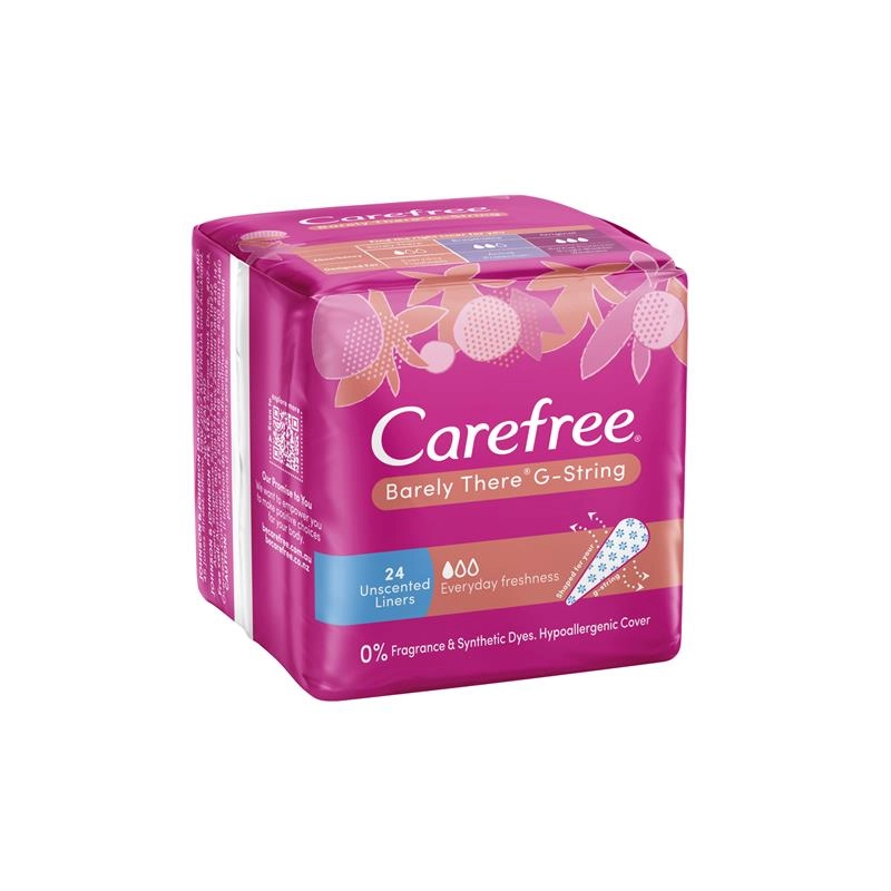 Carefree Barely There Unscented G-String 24 Liners