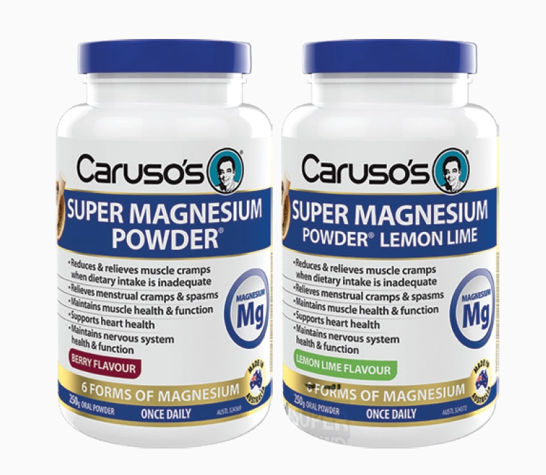 Caruso’s Super Magnesium Powder Berry or Lemon Lime 250g