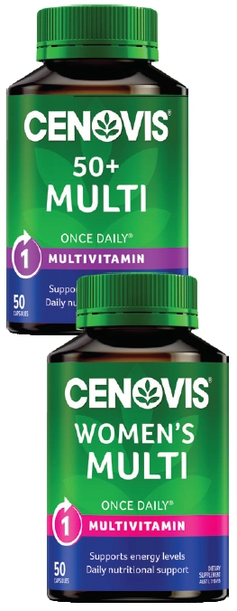 Cenovis Once Daily 50+ or Women’s Multi 50 Capsules