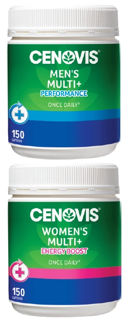 Cenovis Once Daily Men’s Multi + Performance or Women’s Multi + Energy Boost 150 Capsules