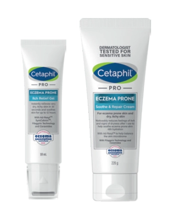 Cetaphil Pro Eczema Prone Itch Relief Gel 59ml or Soothe & Repair Cream 226g