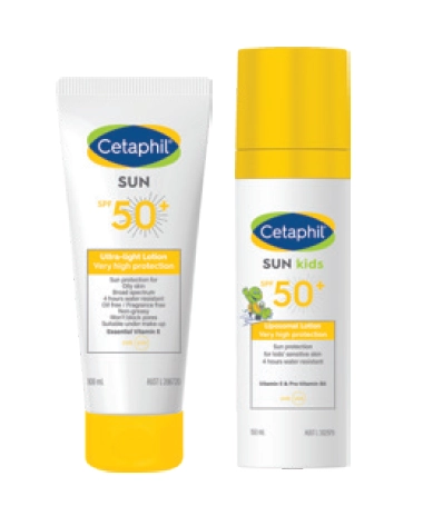 Cetaphil Sun SPF 50+ Ultra-Light Lotion 100ml or Kids Lotion 150ml