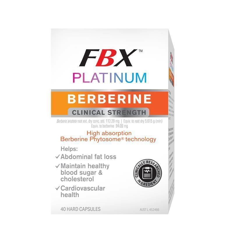 FBX Platinum Berberine Clinical Strength 40 Hard Capsules