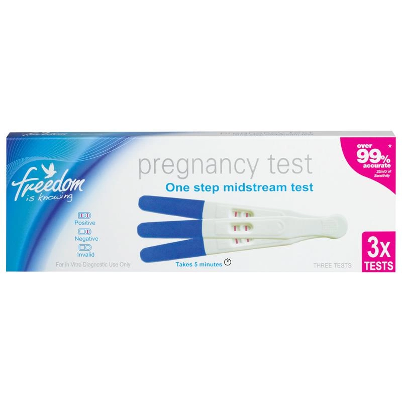 Freedom Mid Stream Pregnancy Test 3 Pack