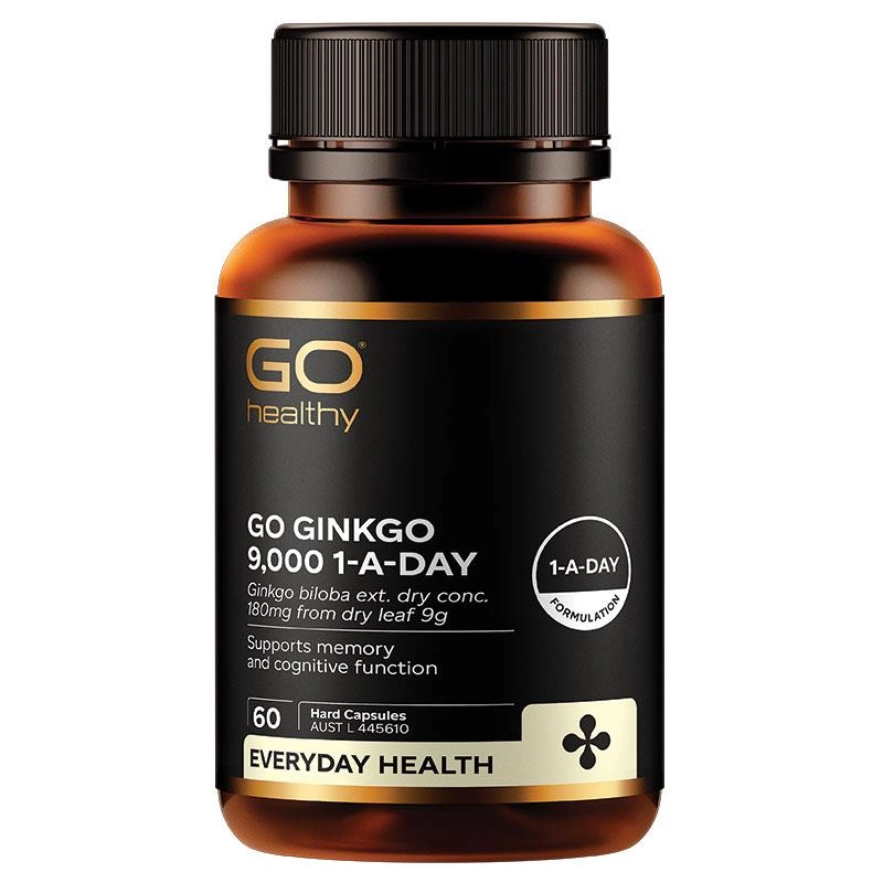 Go Healthy Ginkgo 9,000 1-A-Day 60 Hard Capsules