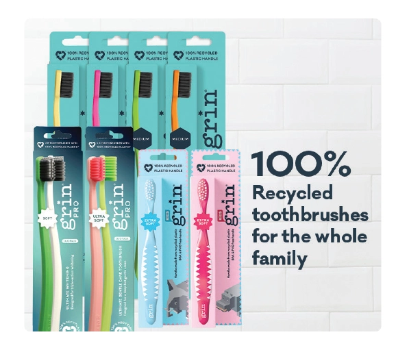 Grin Recycled Toothbrush Assorted Variants