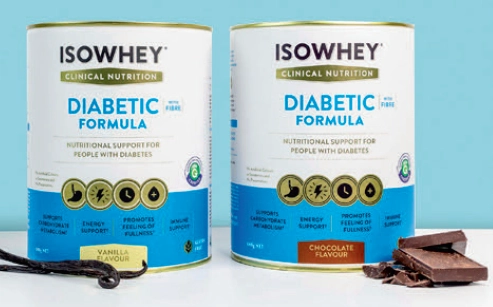 IsoWhey Clinical Nutrition Diabetic Formula Vanilla or Chocolate Flavour 640g Powder