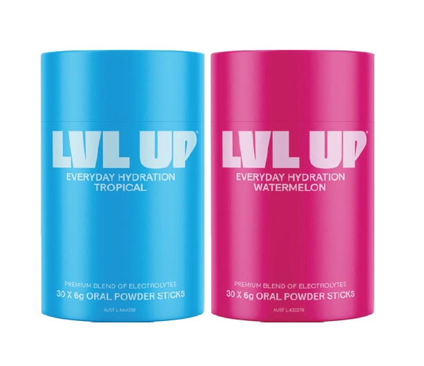 LVL Up Everyday Hydration Tropical or Watermelon 30 Pack