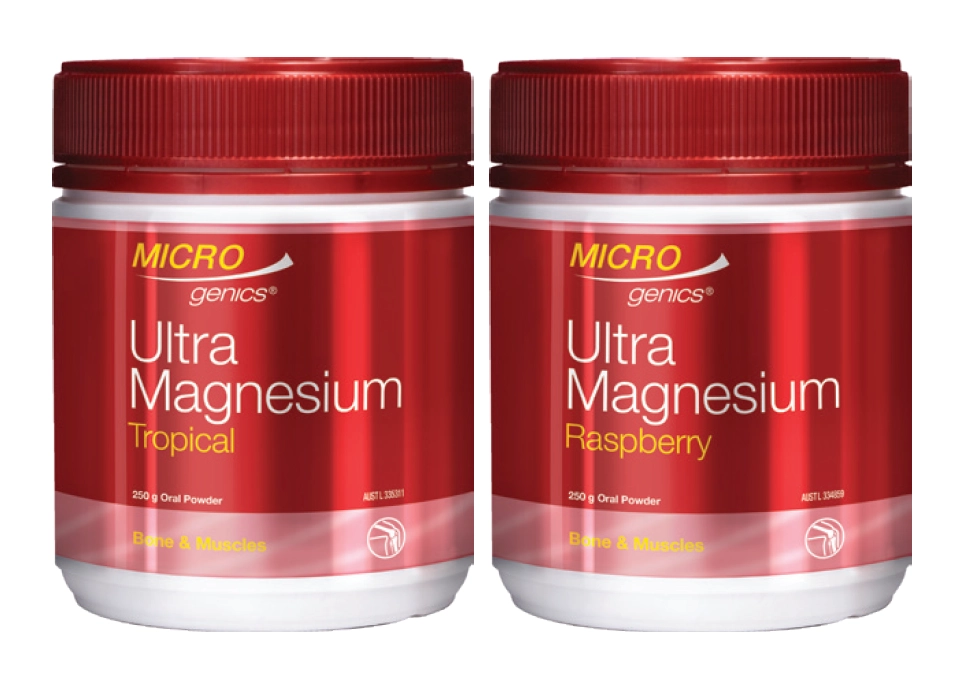 Microgenics Ultra Magnesium Tropical or Raspberry 250g Powder