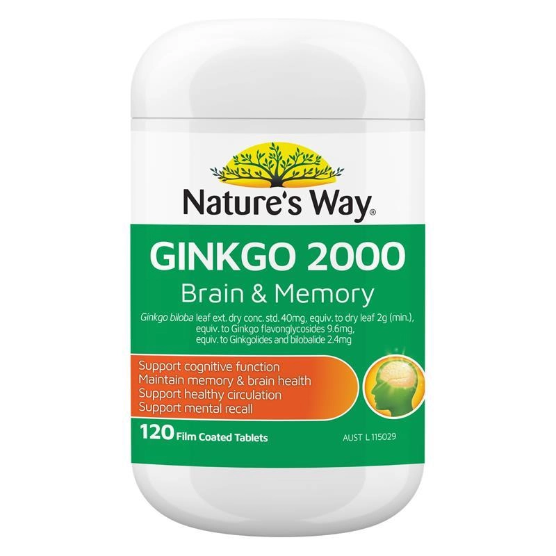 Nature’s Way Ginkgo 2000 Brain & Memory 120 Tablets