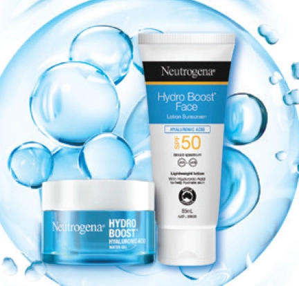 Neutrogena Hydro Boost Hyaluronic Acid Water Gel 50g or Water Gel Lotion SPF 50 85ml