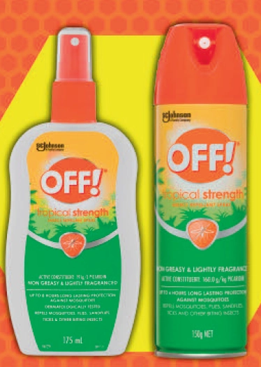 Off! Tropical Strength Insect Repellent Pump 175g or Spray 150g