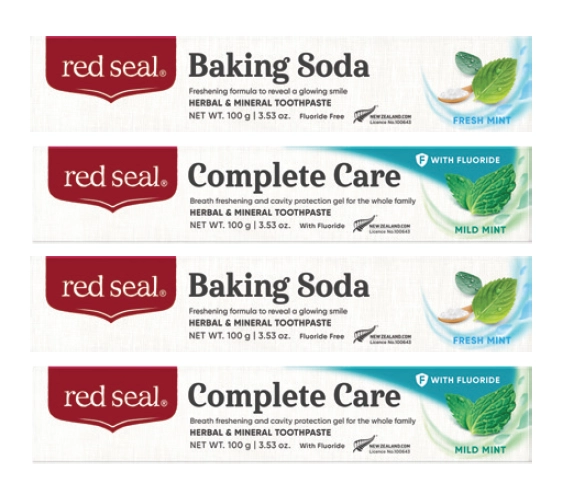 Red Seal Toothpaste Baking Soda or Complete Care Fluoride 100g