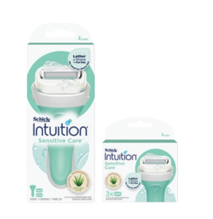 Schick Intuition Plus Sensitive Kit or Sensitive Cartridges 3 Pack