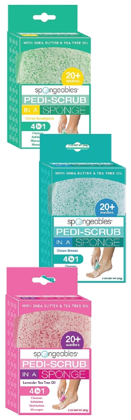 Spongeables Pedi-Scrub 20+ Washes 60g Assorted Variants