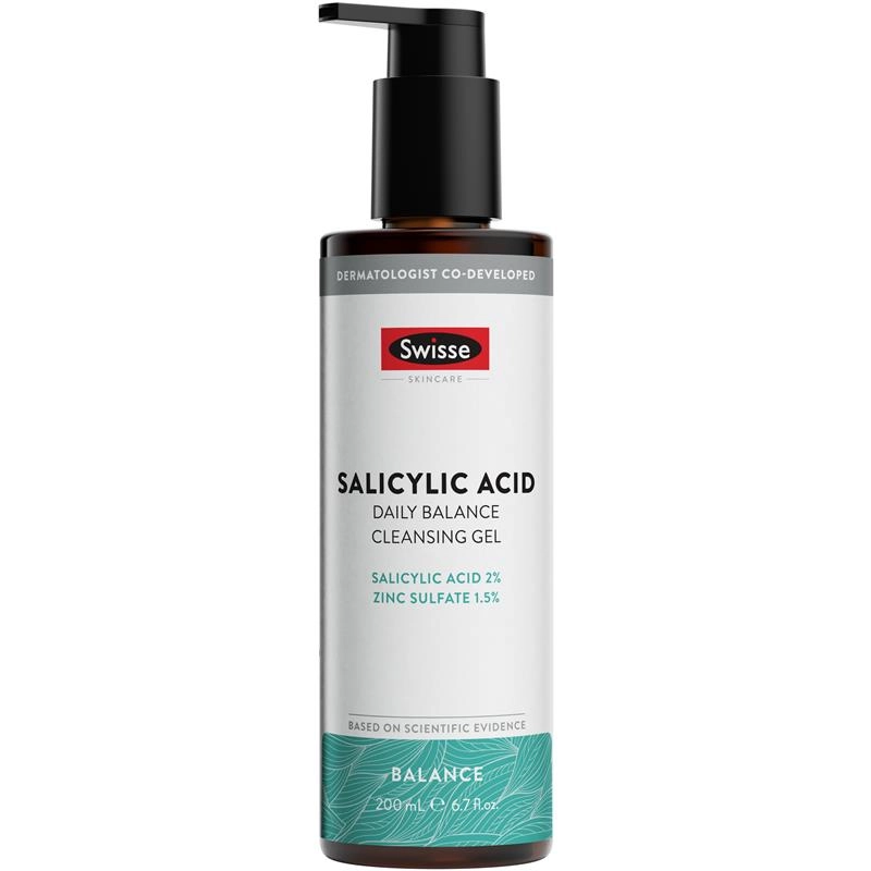 Swisse Skincare Salicylic Acid Daily Balance Cleansing Gel 200ml