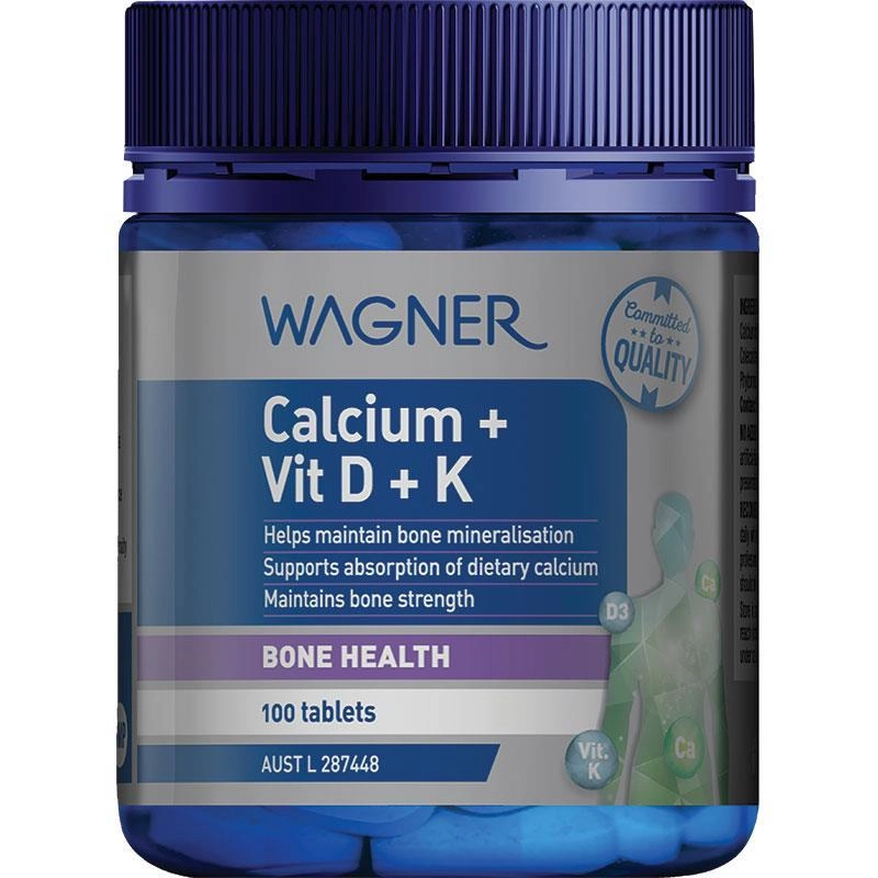 Wagner Calcium + Vit D + K 100 Tablets